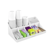 Mind Reader White  11 Compartment Pioneer Breakroom Condiment Organizer