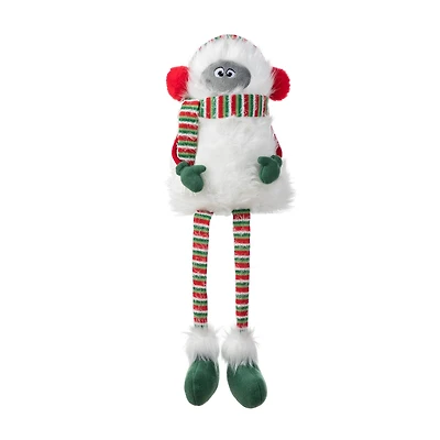 Glitzhome® 21"H Christmas Fabric Yeti Shelf Sitter