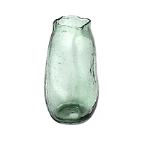 Hello Honey® 10.5" Green Marbled Glass Organic Shaped Vase