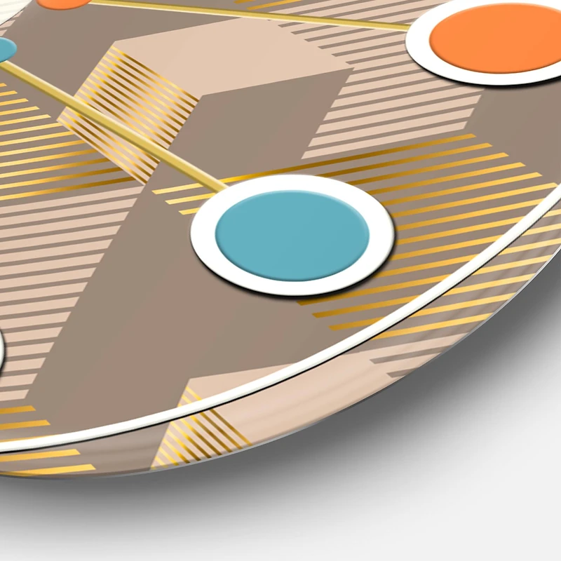 Designart 'Retro Square Design V Mid-Century Modern Wall Clock