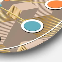 Designart 'Retro Square Design V Mid-Century Modern Wall Clock