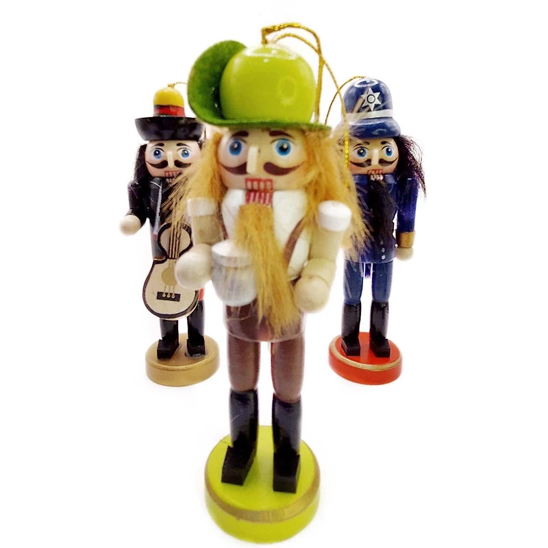 Wizardi Classic Wooden Christmas Nutcracker Set