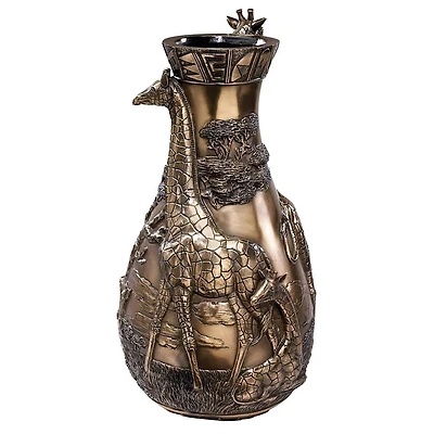 Design Toscano® 17" Giraffes of the Savanna Sculptural Vase