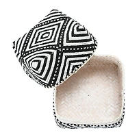 Hello Honey® Black & White Bamboo Containers with Lids Set, 2ct.