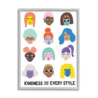 Stupell Industries Kindness Goes with Every Style in Gray Frame