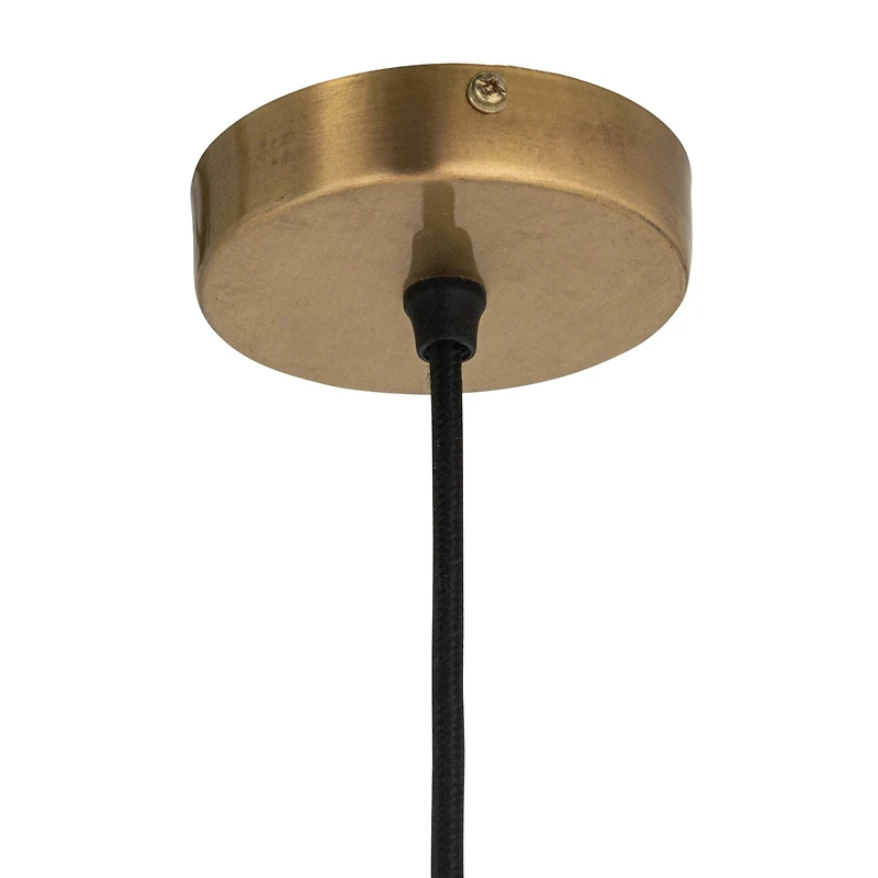 Hello Honey® Antiqued Mirrored Mercury Glass Pendant with Gold Framework Design