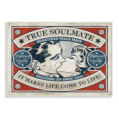 Stupell Industries True Soulmate Retro Wooden Wall Plaque