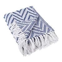 DII® Nautical Blue Large Chevron Throw