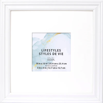 Lifestyles™ 5" x 5" White Square Frame with Mat by Studio Décor®