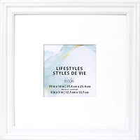 Lifestyles™ 5" x 5" White Square Frame with Mat by Studio Décor®