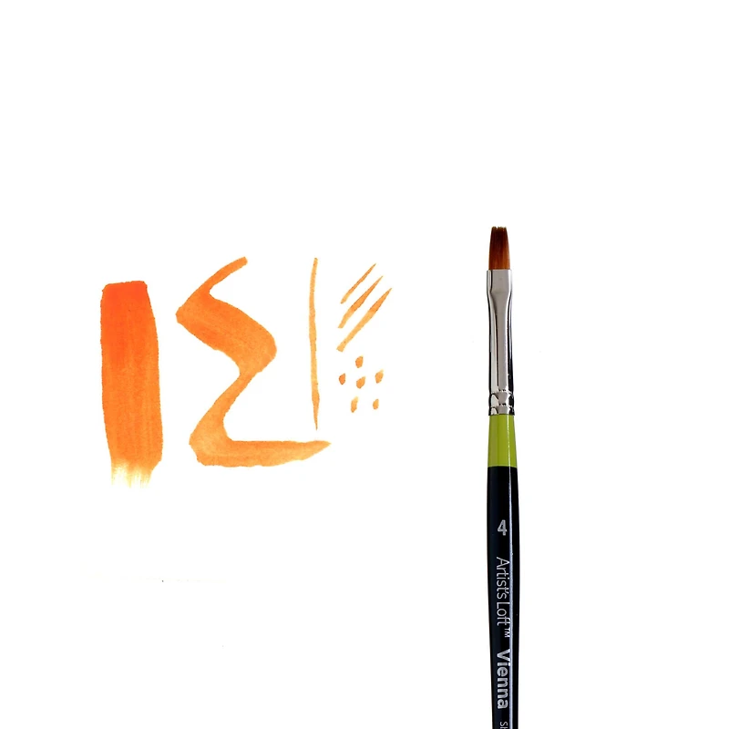 Golden Taklon Short Handle Flat Shader Brush by Artist's Loft™ Vienna