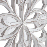 Habitat Augustus White Leaner Wood Wall Medallion