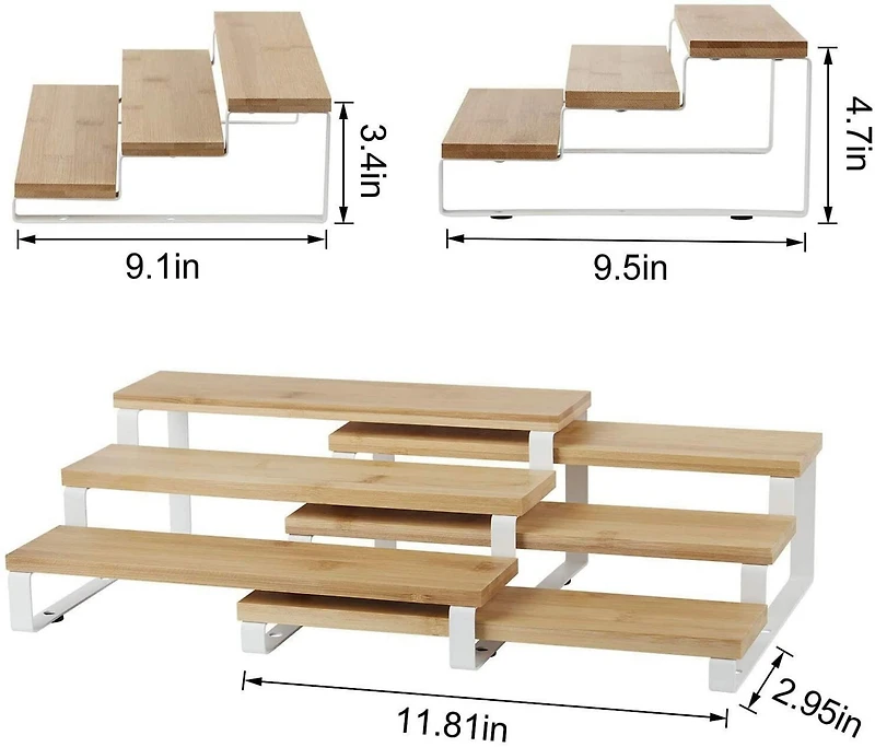 NEX™ 3-Tier Cabinet Shelf Organizer Set