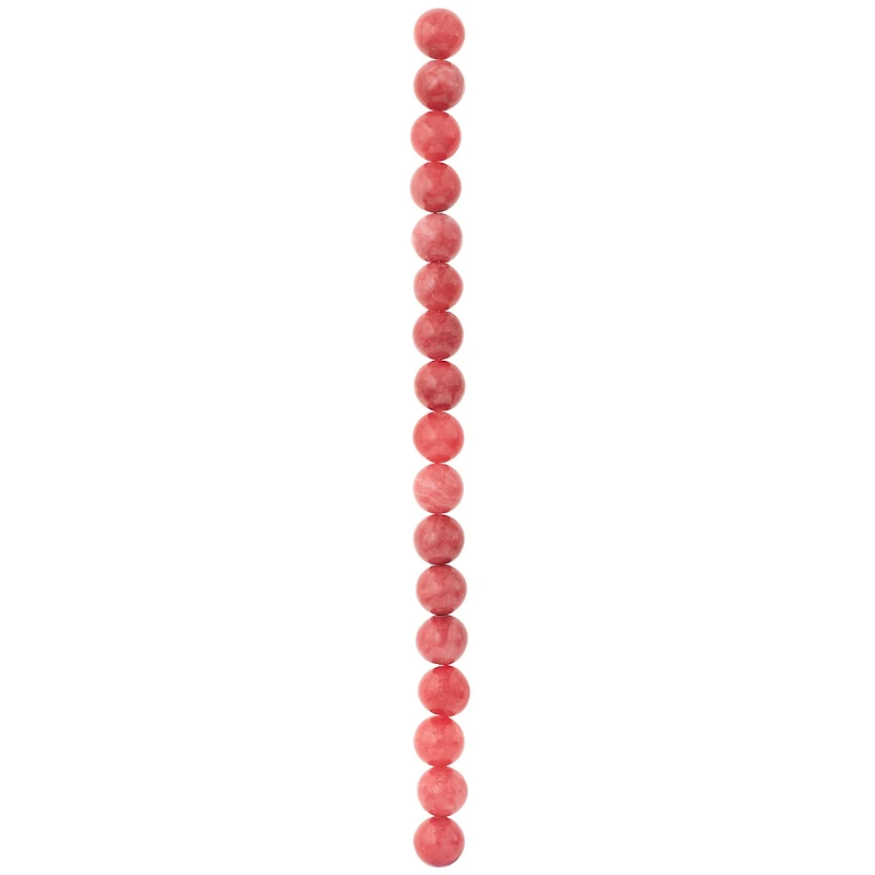 12 Pack:  Coral Round Stone Beads, 10mm by Bead Landing™