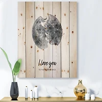 Designart - Romantic Moon Kiss of Two Lovers