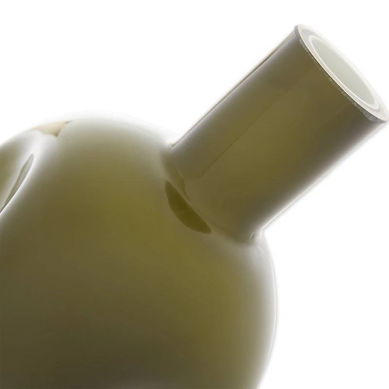 6" Hunter Green Abstract Vase