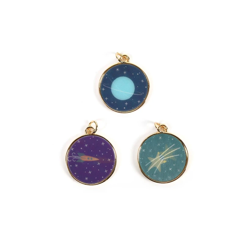 Round Lenticular Space Charm Set by Bead Landing™