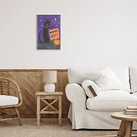 Stupell Industries Happy Halloween Black Cat Wall Plaque Art