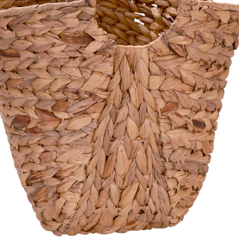 Household Essentials 17.5" Woven Natural Hyacinth Basket with Handles
