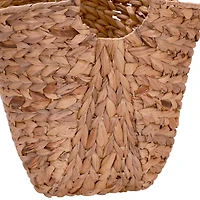 Household Essentials 17.5" Woven Natural Hyacinth Basket with Handles