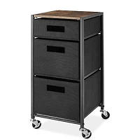 Whitmor Rolling 3 Drawer Cart