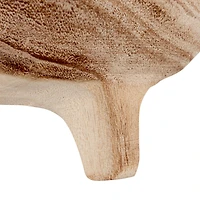 Hello Honey® 11.5" Tall Paulownia Wood Footed Planter