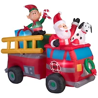 5.7ft. Airblown® Inflatable Christmas Santa's Fire Truck 