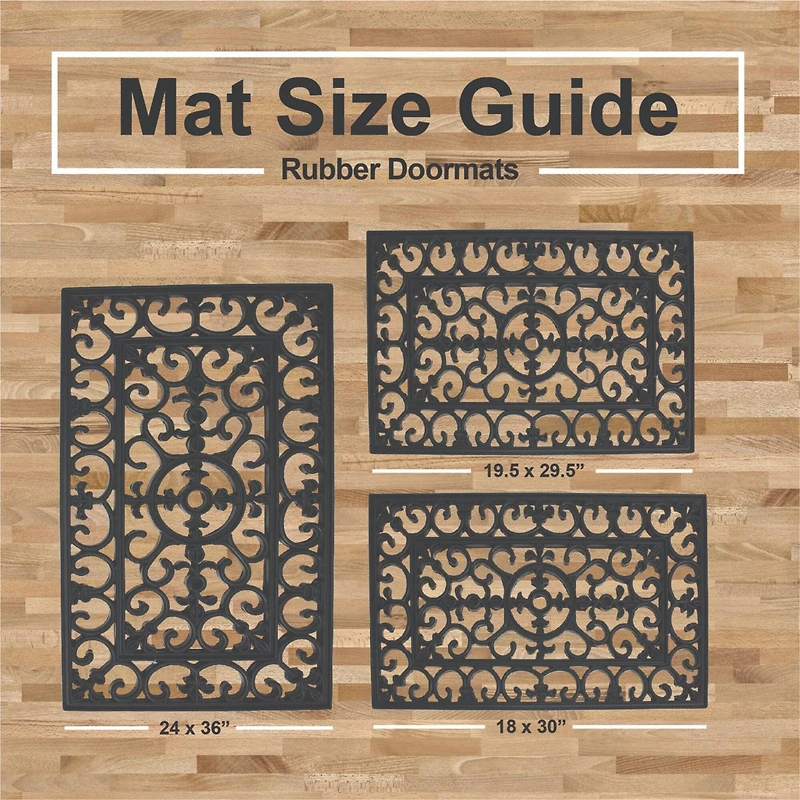 DII® J&M Wrought Iron Rubber Doormat