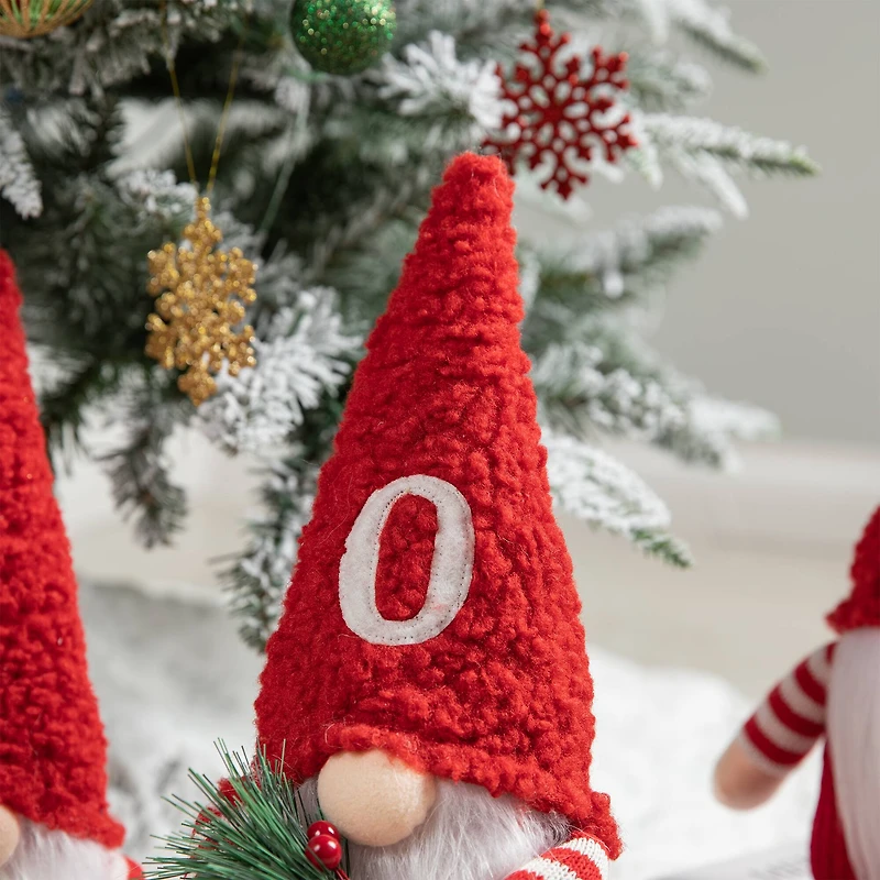 Glitzhome® JOY Christmas Gnome Fabric Décor, 3ct.