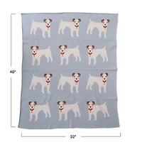 Hello Honey® Dog Prints Cotton Knit Baby Blanket