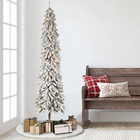 6ft. Pre-Lit Flocked Alpine Artificial Tree, Clear Lights
