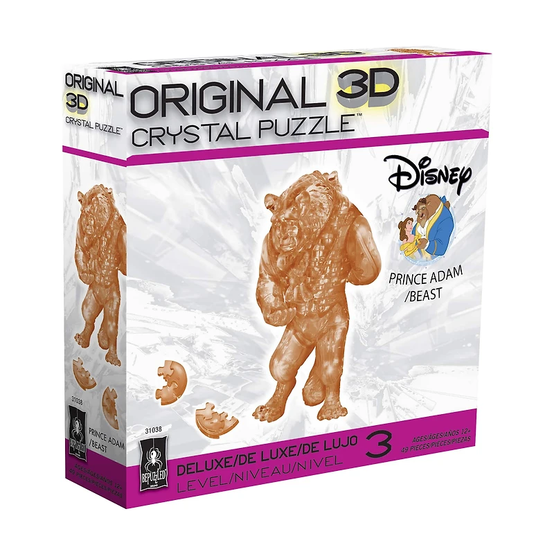 3D Crystal Puzzle - Disney Prince Adam/Beast (Brown): 49 Pcs