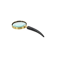 CosmoLiving by Cosmopolitan Set of 3" Black Metal Eclectic Magnifying Glass, 11" x 4"