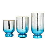Blue Coastal Candle Holder Set