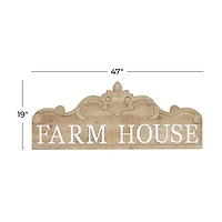Brown Wood Farmhouse Wall Decor 19" x 47" x 1"