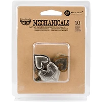 Finnabair® Mechanicals Tin Hearts Metal Embellishments Set