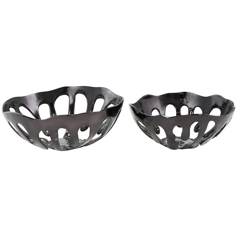Aluminum Drip Decorative Bowl Set with Open Frame Design