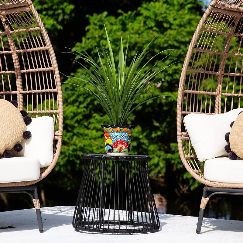 7" Handmade Mexican Talavera Ceramic Planter