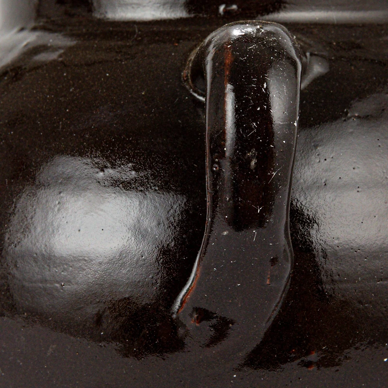 Hello Honey® 7" Distressed Black Decorative Clay Jar