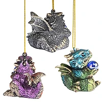 Design Toscano Dragon Virtues Gothic Ornament Set