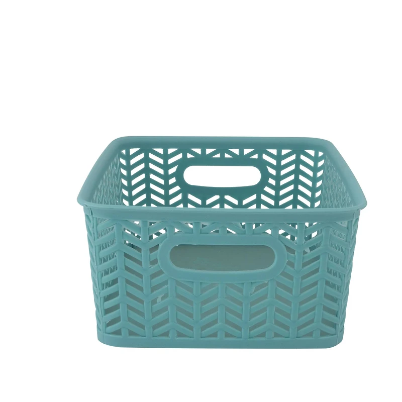 Simplify Small Herringbone Storage Basket