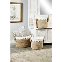 Brown Sea Grass Natural Storage Basket Set