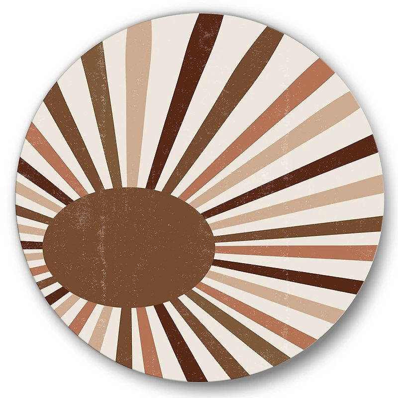 Designart - Minimalist Bright Shining Terracotta Sun Rays