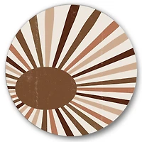 Designart - Minimalist Bright Shining Terracotta Sun Rays