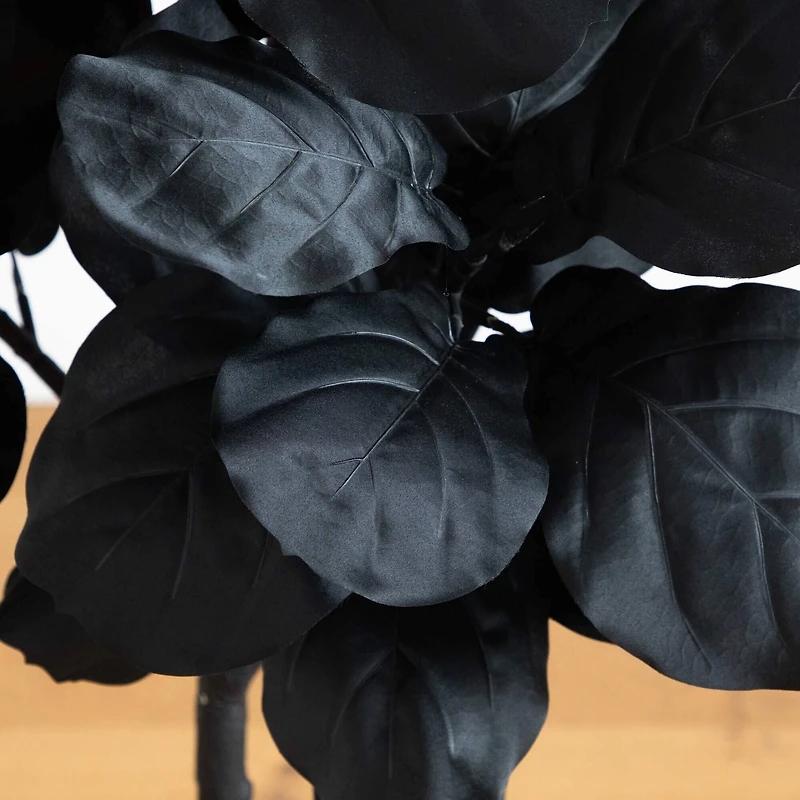6ft. Artificial Halloween Black Fiddle Leaf Tree