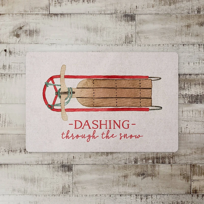 Dashing Sled 27x18 Floor Mat
