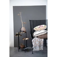 Hello Honey® Embossed Glass & Metal Tealight & Votive Holders On Rectangle Wood Tray Set, 6ct.