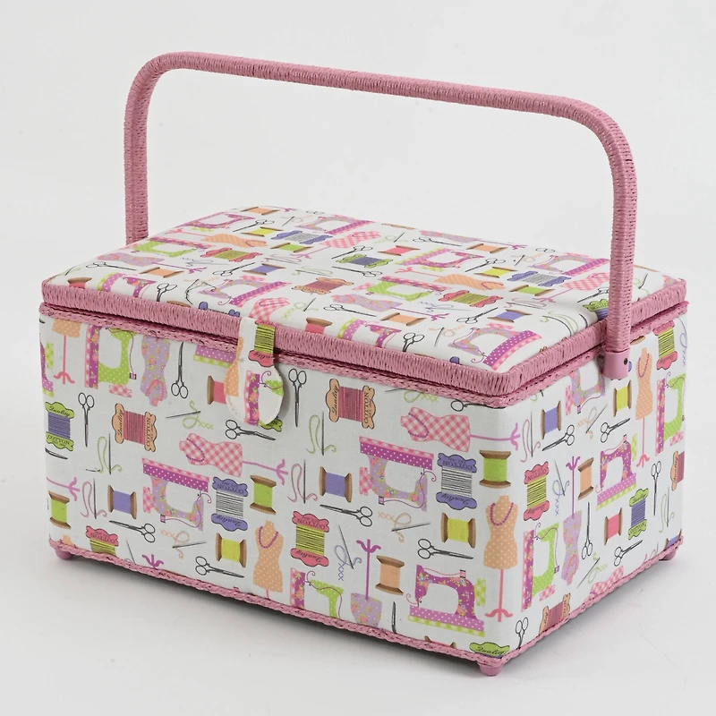 Dritz® X-Large Pink Sewing Notions Sewing Basket