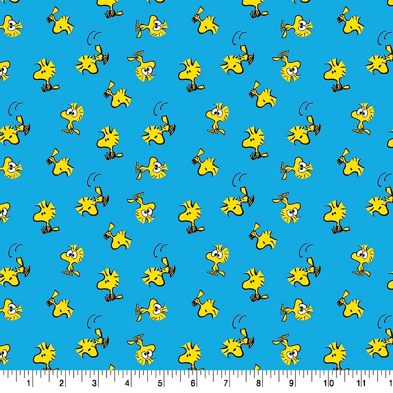 Peanuts® Woodstock Blue Cotton Fabric