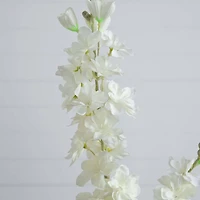 33" White Delphinium Flower Stems, 3ct.